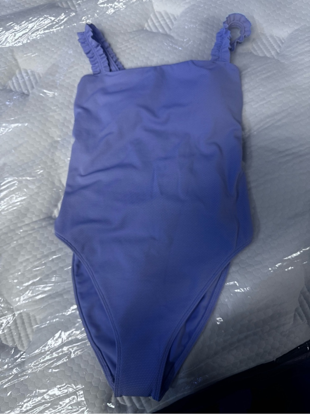 Hollister Lavender Ruffle-Strap One-Piece Swimsuit
